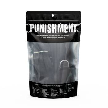 Растяжка на кровать Punishment – 5-Piece Bed Restraint Kit – Black, 5 предметов