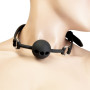 Повітропроникний кляп із силіконовою кулькою Punishment – Silicone Ball Gag – Black