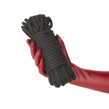 Хлопковая веревка для шибари Punishment – Bondage Rope – Black, 9,7 м, черная