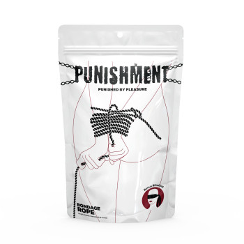 Хлопковая веревка для шибари Punishment – Bondage Rope – Black, 9,7 м, черная