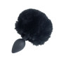 Анальная пробка с кроличьим хвостиком Punishment – Bunny Tail Silicone Anal Plug – Black, 4,8 см