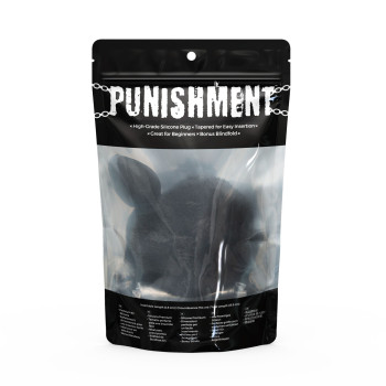 Анальная пробка с кроличьим хвостиком Punishment – Bunny Tail Silicone Anal Plug – Black, 4,8 см