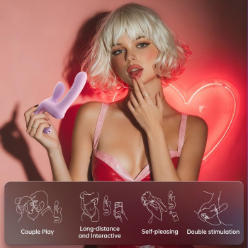 Смарт-пульсатор Magic Motion Magic Duet Purple, подвійний, 10 режимів пульсації, 10 режимів вібрації
