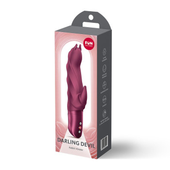 Вібратор-кролик Fun Factory Darling Devil Black, 10 режимів, працює від батарейок