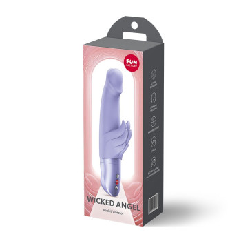 Вібратор-кролик Fun Factory Wicked Angel Purple, 10 режимів, працює від батарейок