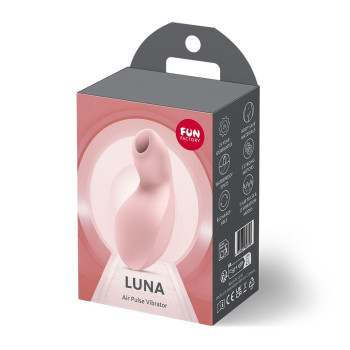 Вакуумний стимулятор з вібрацією Fun Factory Luna Soft Pink, 12 режимів вібрації, 11 рівнів вакууму