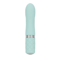 Роскошный вибратор PILLOW TALK - Flirty Teal с кристаллом Сваровски, гибкая головка