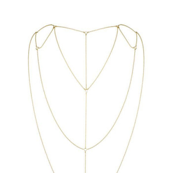 Ланцюжок для спини Bijoux Indiscrets Magnifique Back and Cleavage Chain - Gold, прикраса для тіла