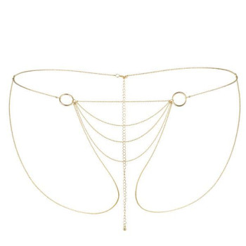 Ланцюжок-трусики Bijoux Indiscrets Magnifique Bikini Chain – Gold, прикраса для тіла