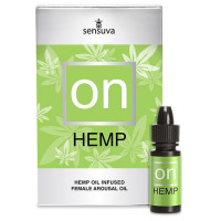 Возбуждающие капли для клитора Sensuva – ON for Her Hemp Infused Arousal Oil (5 мл) с маслом конопли