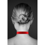 Чокер з замочком-сердечком Bijoux Pour Toi - HEART LOCK Red, екошкіра
