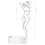 Бодістокінг Passion BS064 One Size, White, боді, закрите плече, відкритий доступ