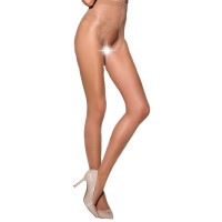 Эротические колготки Passion TIOPEN 006 3/4 (30 den), beige, с вырезом, имитация трусиков
