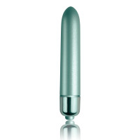 Вибропуля Rocks Off RO-90mm Touch of Velvet Aqua Lily матовая, 10 режимов работы, на батарейке