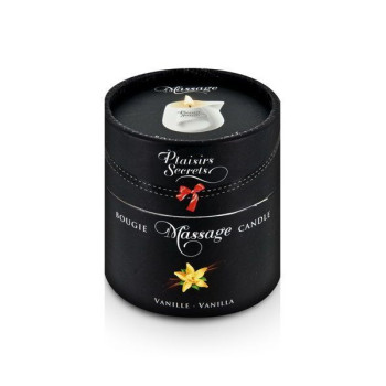 Массажная свеча Plaisirs Secrets Vanilla (80 мл) подарочная упаковка, керамический сосуд