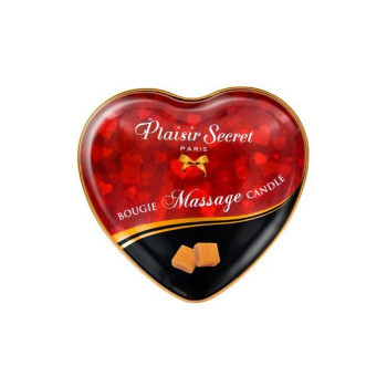 Масажна свічка-серце Plaisirs Secrets Caramel (35 мл)