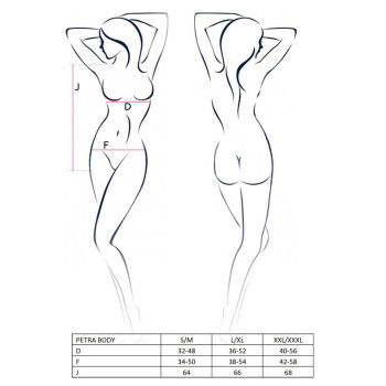 Розпродаж!!! Боді-монокіні з глибоким декольте PETRA BODY black XXL/XXXL — Passion Exclusive