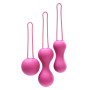 Набор вагинальных шариков Je Joue - Ami Fuchsia, диаметр 3,8-3,3-2,7см, вес 54-71-100гр  + подарок косметичка