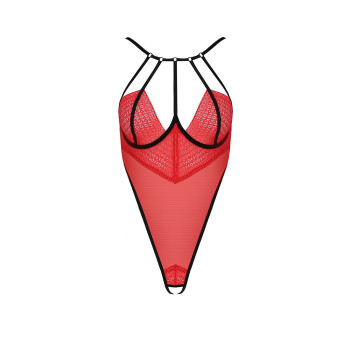 Боди с высоким вырезом бедра Passion Exclusive AKITA BODY XXL/XXXL, red