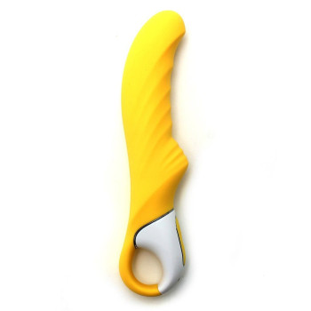 Мощный вибратор Satisfyer Vibes Yummy Sunshine с гибким стволом и стимулирующим рельефом, 12 режимов