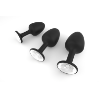 Анальна пробка Dorcel Geisha Plug Diamond L з кулькою всередині, створює вібрації, макс. діаметр 4см