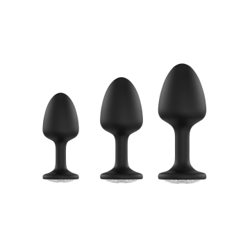 Анальная пробка Dorcel Geisha Plug Diamond L с шариком внутри, создает вибрации, макс. диаметр 4 см