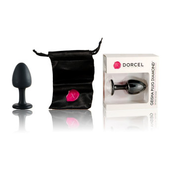 Анальная пробка Dorcel Geisha Plug Diamond L с шариком внутри, создает вибрации, макс. диаметр 4 см