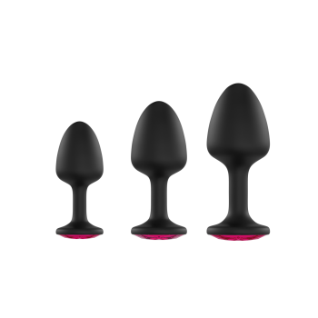 Анальная пробка Dorcel Geisha Plug Ruby L с шариком внутри, создает вибрации, макс. диаметр 4см