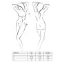 Комплект белья Passion Exclusive BRIDA SET OpenBra 2XL/3XL, black, трусики-танга, пояс, открытый лиф