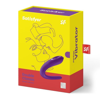 Вібратор для пар Satisfyer Double Classic Violet з одним моторчиком