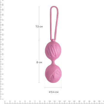 Вагинальные шарики Adrien Lastic Geisha Lastic Balls Mini Pink (S), диаметр 3,4 см, масса 85 г