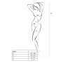 Бодистокинг Passion BS001 black, комбинезон, крупная сетка