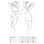Комплект білизни Passion IMAGINE SET OpenBra L/XL, black, ліф - міні-сорочка, трусики з оборками