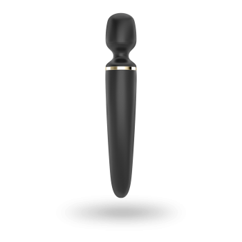 Вібромасажер Satisfyer Wand-er Woman (Black/Gold), водонепроникний, потужний, розмір XXL