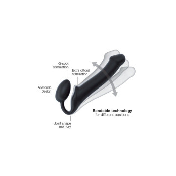 Безремневой страпон Strap-On-Me Violet L, полностью регулируемый, диаметр 3,7см