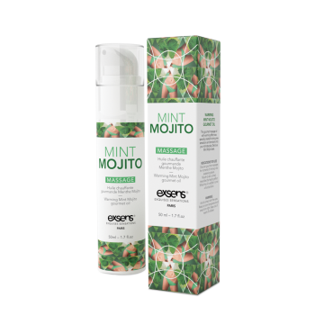 Масажна олія EXSENS Mojito 50мл розігрівальна, без цукру, без парабенів, їстівна