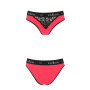 Трусики с широкой резинкой и кружевом Passion PS001 PANTIES S, red-black