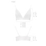 Еластичний топ з мереживом Passion PS001 TOP XL, white