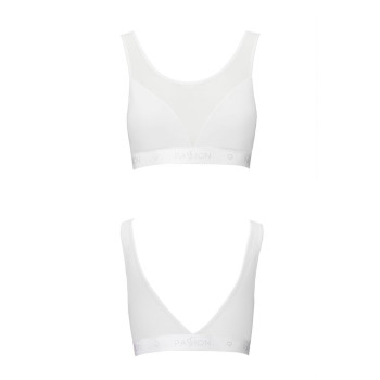 Топ с прозрачной вставкой Passion PS002 TOP XL, white