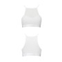 Спортивный топ с прозрачной вставкой Passion PS006 TOP M, white