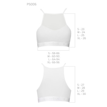 Спортивний топ з прозорою вставкою Passion PS006 TOP S, white