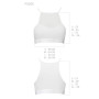Спортивний топ з прозорою вставкою Passion PS006 TOP S, white