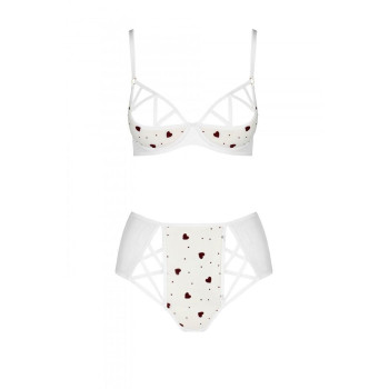 Эротический комплект с рисунком Passion LOVELIA BIKINI L/XL, white