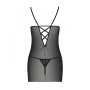 Сорочка с вырезами на груди, стринги Passion LOVELIA CHEMISE XXL/XXXL, black