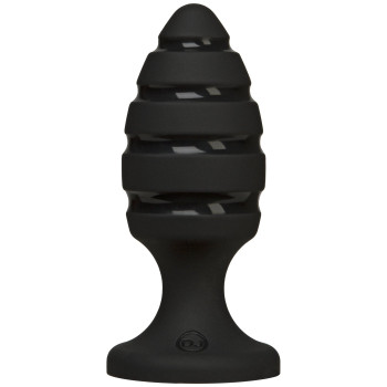 Анальный плаг со спиральным каналом Doc Johnson Platinum Premium Silicone - The Blast - Black