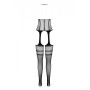 Сетчатый телесный бодистокинг с коротким топом и подвязками Casmir CA008