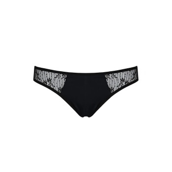 Трусики-слипы с кружевной сеточкой Passion DINA THONG XXL/XXXL, black