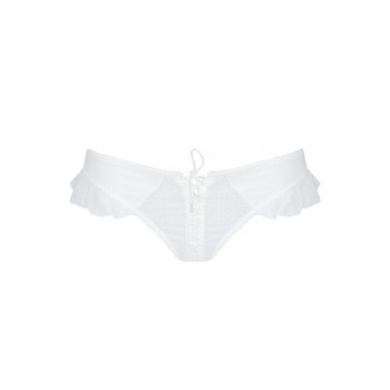 Трусики в горошек, с рюшами и шнуровкой Passion FATIN THONG XXL/XXXL, white