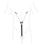 Зажимы для сосков с фиксацией на пенисе Art of Sex – Nipple Clamps for Men, экокожа