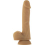 Гибкий фаллоимитатор на присоске ADDICTION — ANDREW 8″ Silicone Dong — Caramel, вибропуля в подарок
